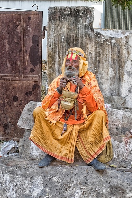 Indien, Gammel Mand, Traditionelt Tøj