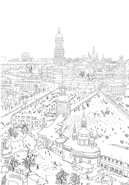 Free cathedral church city illustration