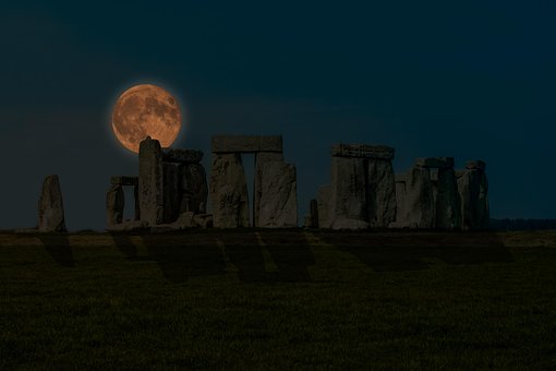 Free Stonehenge Moon photo and picture