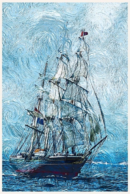 Free boat travel adventure illustration