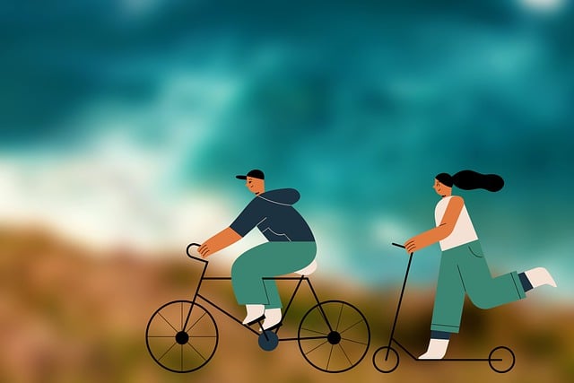 Free activity ride scooter illustration
