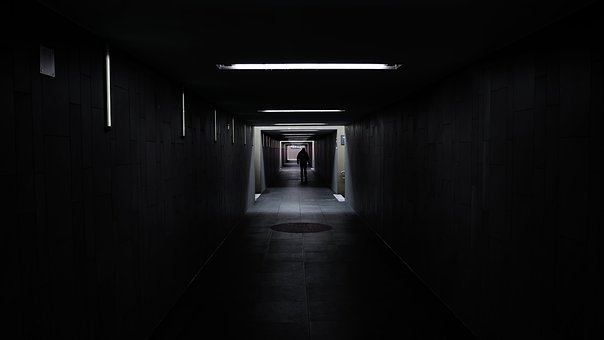 Mann, Tunnel, Einsam, Abschied, Bahnhof