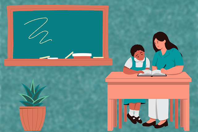 Free school teacher student illustration