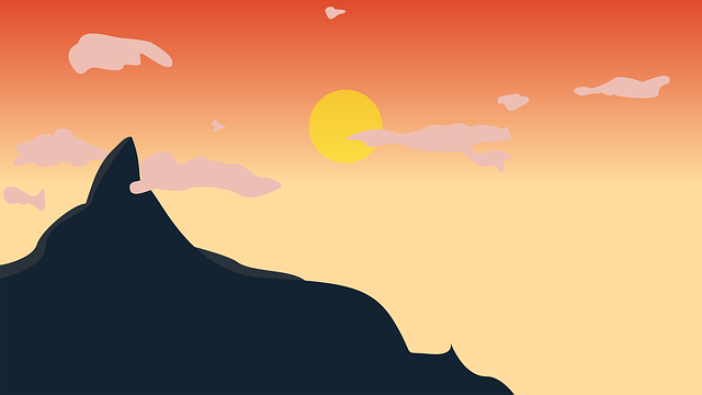 Free sunset sky clouds vector