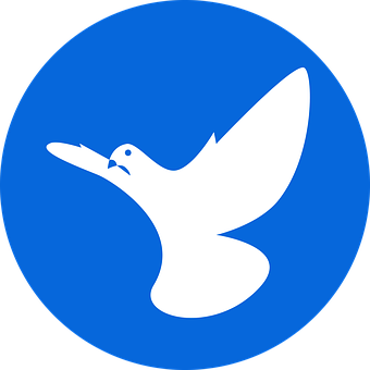 Free Dove Of Peace Blue Circle vector and picture