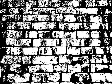 Mauer, Textur, Grusel, Schwarz Und Weiß