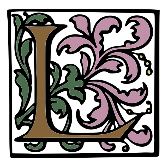 Buchstabe, Alphabet, Monogramm, L