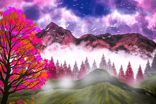 Free Landscape Mountain illustration and picture