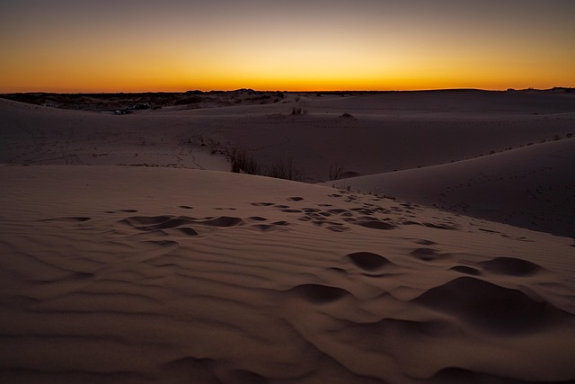 Sonnenuntergang, Wüste, Landschaft, Sand