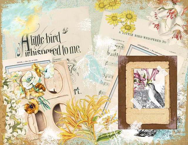 Download free HD stock image of Bird Flower Free bird flower floral illustration