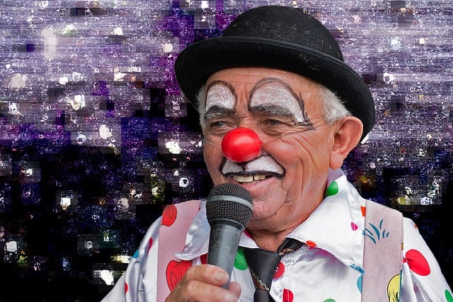 Free clown circus art illustration