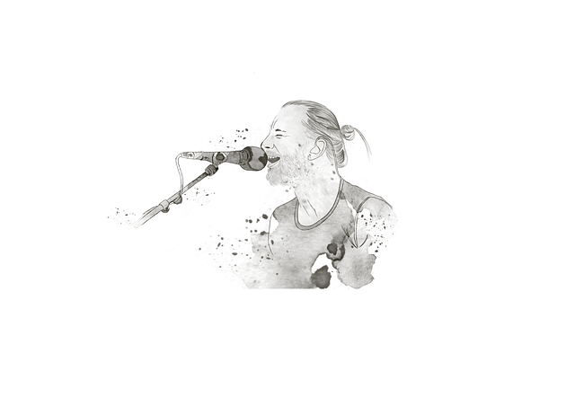 Free radiohead sketch watercolor illustration