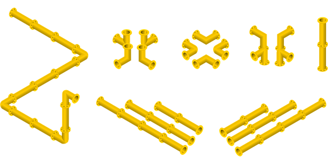 Free pipes isometric shapes vector