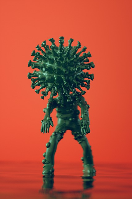 Free coronavirus omicron monster illustration
