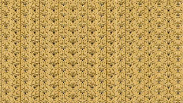 Model, Geometric, Aur, Galben, Art Deco