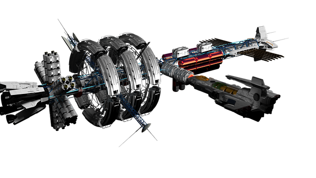 Free space station space 2000 chelenger illustration