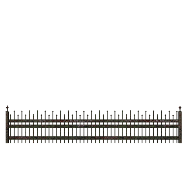 Free fence metal 3d rendering illustration