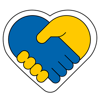 Free Ukraine Holding Hands illustration and picture