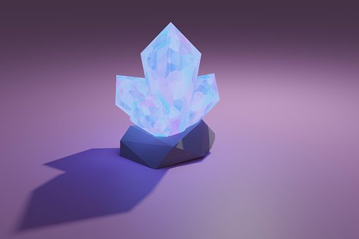 Krystal, Perle, 3D Render, 3D-Model