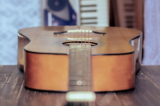Instrument, Gitarre, Musik, Tisch, Retro