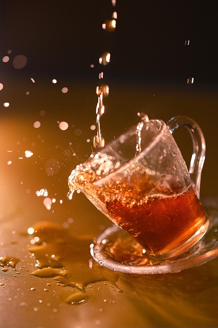 Tee, Tasse Tee, Spritzen, Getränk