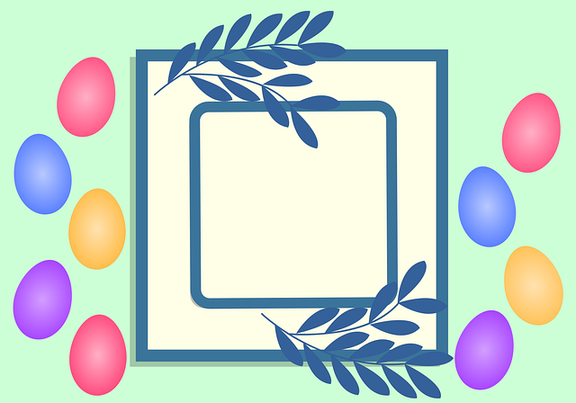 Ostern, Grußkarte, Ostermotiv, Rahmen