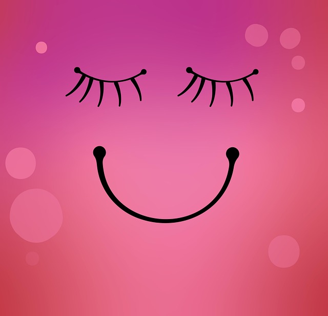 Free face eyelashes smile illustration