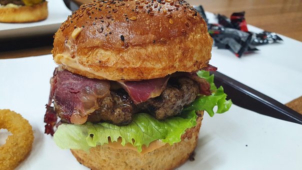 Burger, Almôndega, Pão, Fastfood