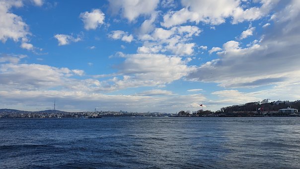 Mar, Nuvens, Visão, Natureza, Oceano