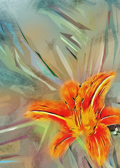 Free flower lily pistil illustration