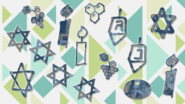 Free hanukkah the holiday of lights donut illustration