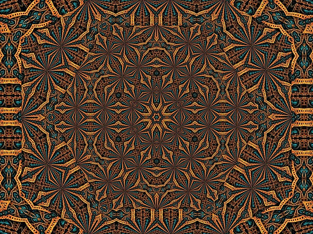 Download Fractal Pattern Kaleidoscope Floral Pattern Royalty-Free Stock ...