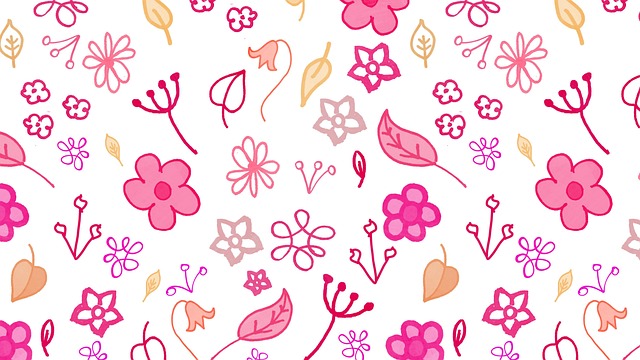 Free flowers pattern background illustration