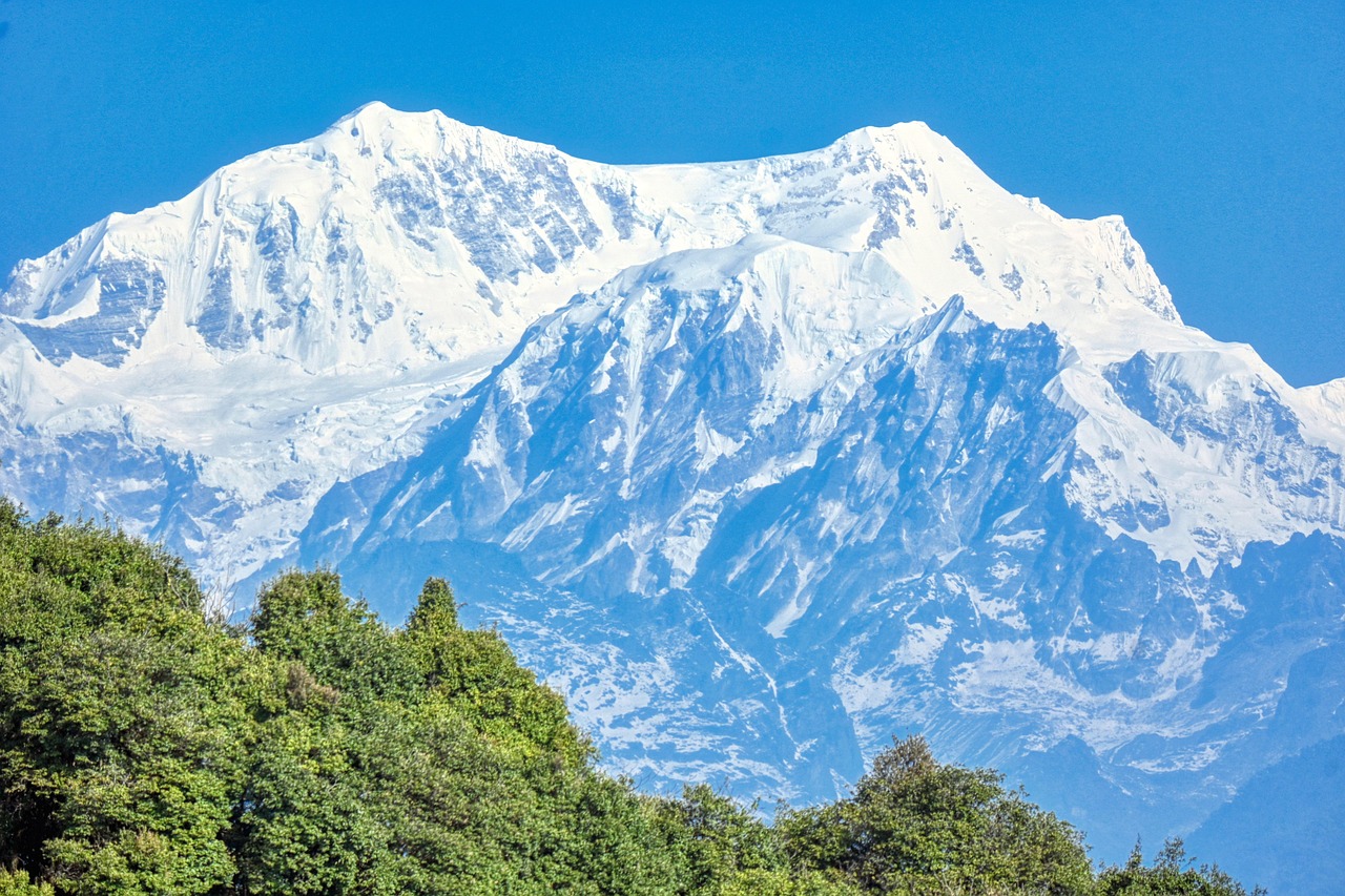 Sikkim landscapes with snow peaks