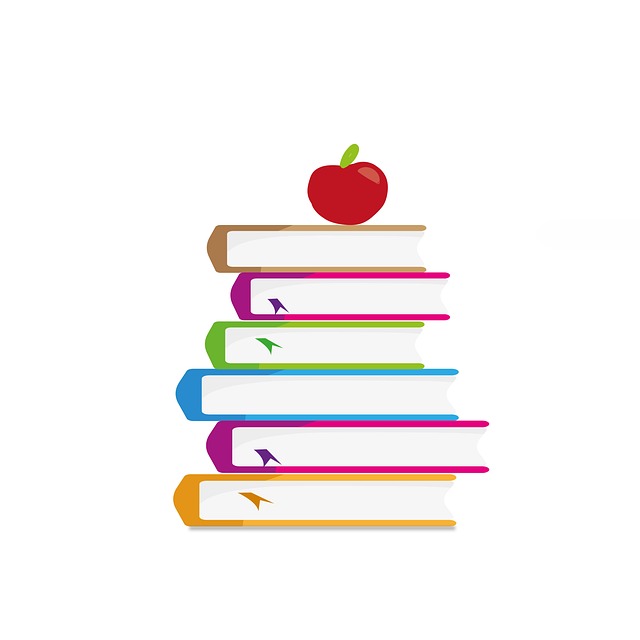 Free books stack apple illustration
