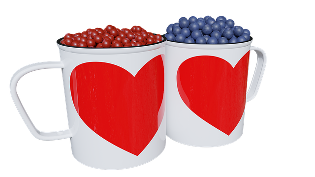 Free mugs berries blueberry illustration