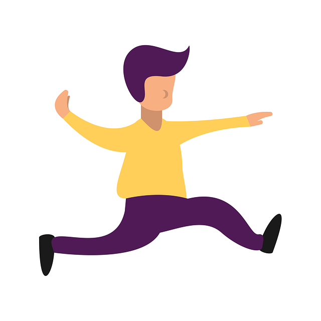 Free jump happy nature vector