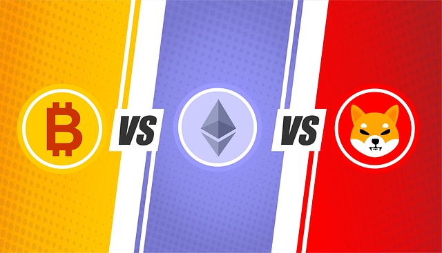 Free vs crypto bitcoin illustration