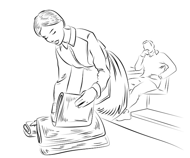Free woman work man illustration