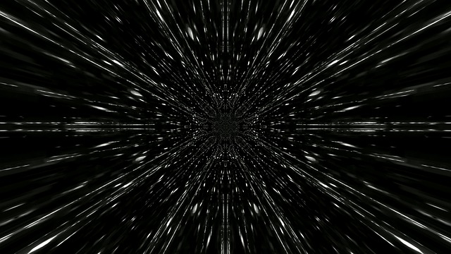 Free space kaleidoscope abstract illustration