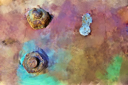 Rost, Metall, Hd-Hintergrund, Schrauben