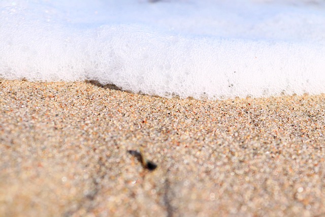 Strand, Bølge, Sand, Bobler, Hav, Kyst