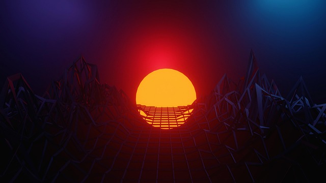 Free sun glow scifi illustration