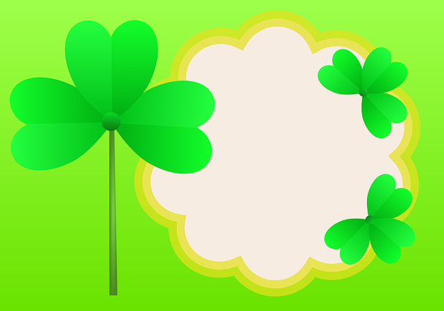 Free card clover san patricio vector
