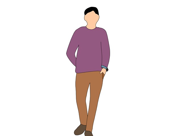 Free man stand up fashion illustration