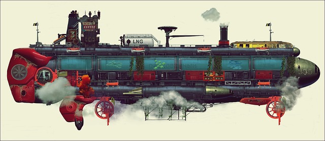 Luftskib, Steampunk, Fantasi, Dieselpunk