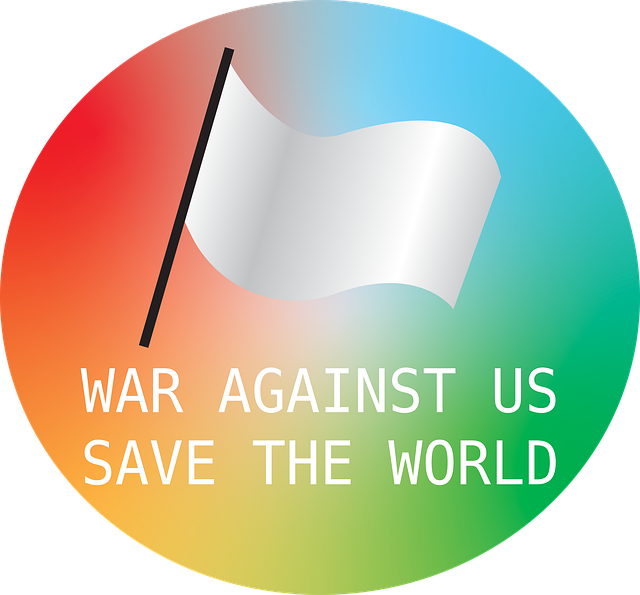 Free war flag peace vector