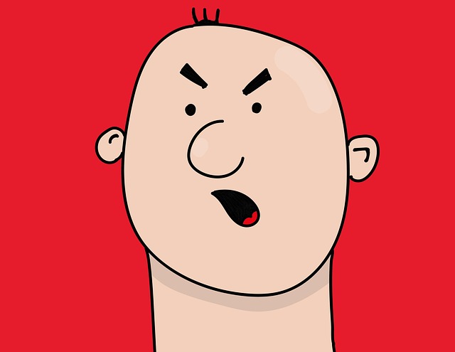 Free man angry cartoon illustration