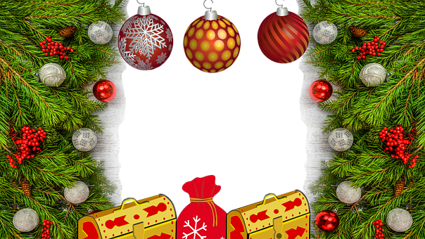Ramme, Jul, Ornamenter, Kuler, Juletre