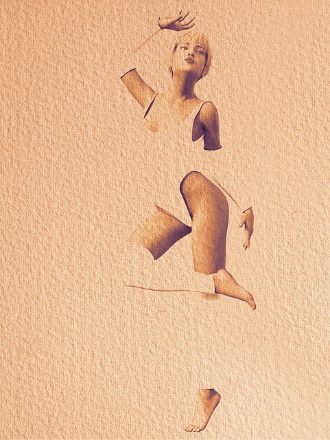 Free girl model dance illustration